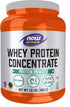 NOW Foods Sports Nutrition Whey Protein Concentrate, 24 g with BCAAs, Unflavored Powder, 1.5-Pound