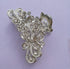 Retro Flowers Hair Claw Clip for Women, Vintage Alloy Rhinestone Hair Jaw Clips, Fancy Hairpin Clamp (Silver)