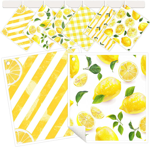 6 Pack Swedish Dishcloths for Kitchen, Reusable Absorbent Cellulose Cleaning Sponge Cloths, Biodegradable