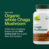 Organic Chaga Mushrooms - Strongest DNA Verified 1500mg Per Serving, Non-GMO, Gluten & Soy Free, Vegan Friendly