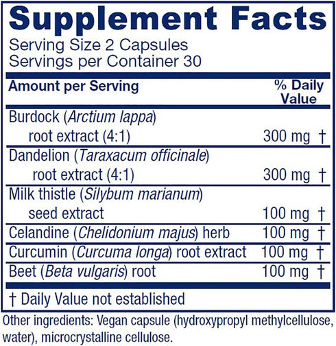 Vitanica Hepafem, Liver Cleansing Support, 60 Capsules, Vegan/Vegetarian