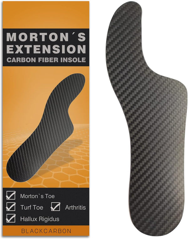 Morton's Extension Orthotic,Carbon Fiber Insole,Rigid Foot Support Insert for Morton's Toe,Turf Toe,Hallux