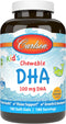 Carlson Kid's Chewable DHA - 100 mg DHA for Brain Health, Vision Function, Orange, 180 Chewable Softgels