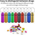 Small Portable Pill Case with Keychain(10 Pack), Waterproof Aluminum Pill Organizer Metal Mini Box Pocket Drug Storage Container for Outdoor Camping Travel Multicolor