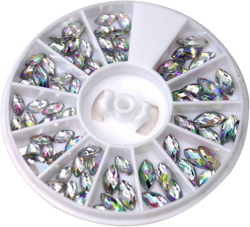 Holographic Nail Glitter 12 Grids, Opal Glitter Powder Nail Charms for Nail Art Design Kit for Christmas