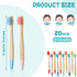 20 Pieces Kids Bamboo Toothbrushes, Soft Bristles, Manual Travel Toothbrushes for Children, 5.7 Inch, Individually