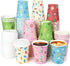 Pascliyna 100 Set Christmas Coffee Paper Cups with Lids 12oz, Bulk Disposable Colorful