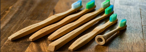Woobamboo! Adult Bamboo Toothbrush - Super Soft, Eco-Friendly, Biodegradable, Vegan (Pack of 4)