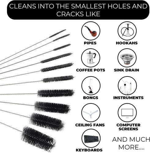 Flexible Drain Cleaner Brush (72" Long) for Clogs, Drains, Bottles, Pipes, Bathtub, Shower, Kitchen Sink