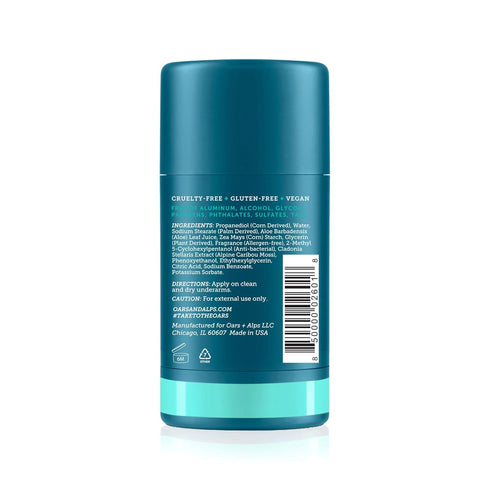 Oars + Alps Aluminum Free Deodorant for Sensitive Skin, Vegan, Deep Sea Glacier, 2.6 Oz, 1 Pack, Dermatologist Tested