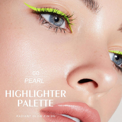 KYDA Face Highlighter Palette, Natural Glow Finish, Pearl Shimmer Baked Powder