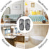 2 Pairs Microfiber Cleaning Mop Slippers, Washable Unisex Dusting Shoes for Floor Cleaning, Gray, Medium
