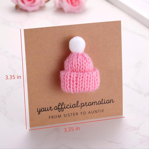 Ukodnus Promotion to Auntie Pregnancy Announcement Card for Sister, Baby Gender Reveal Card, Cute Neutral Baby Reveal