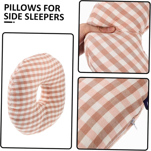 Unomor Ear Hole Pillow for Elderly Nursing Ergonomic Side Pillow with Hole for Comfortable Sleep Portable Office Ear