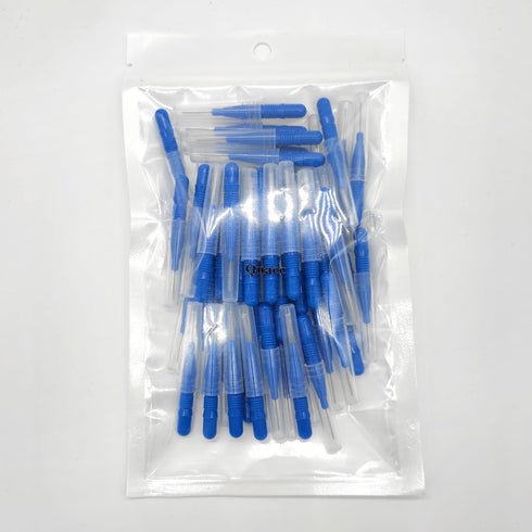 Quacc 50pcs Soft Interdental Brush Flossers, Blue, Oral Flossing Head Tooth Cleaning Tool for Effective Dental Care