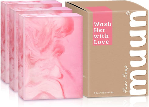 Muun Yoni Soap Bar - Pack 3 Ph Balance Probiotics & Natural