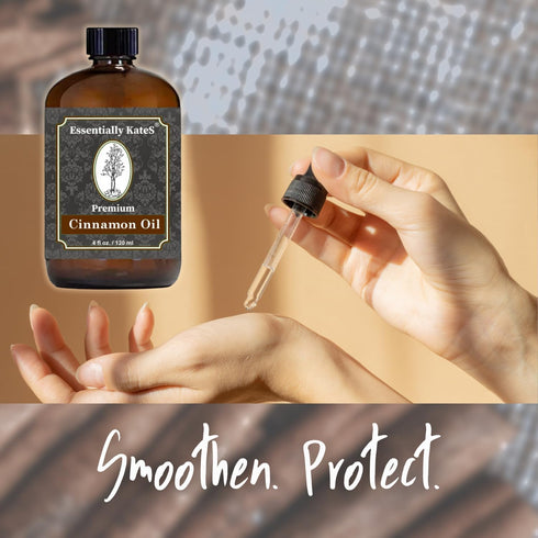 100% Pure Premium Cinnamon Oil 4 Fl Oz with Huge Dropper & Sprayer - Natural, Therapeutic, Cleaning, DIY Soap,