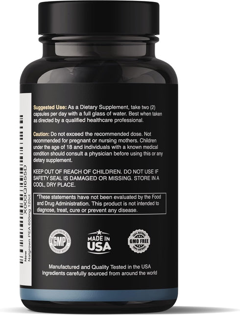 Natgrown Palmitoylethanolamide Pea Supplement - 600 mg, 120 Capsules