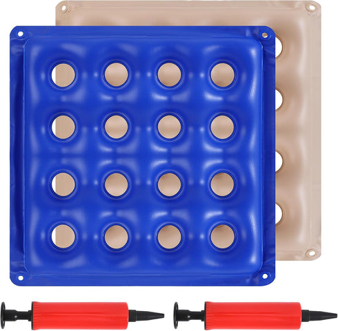 LOEKEAH 2-Pack Inflatable Seat Cushions, Pressure Relief Waffle Cushion, Ideal for Long Sitting,