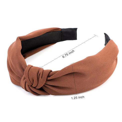 YISSION 4PCS Knotted Headbands, Non Slip Wide Fashion Accessories for Women and Girls, Black and White