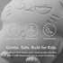 PVOGRT 360-Degree IPX7 Auto Sonic Baby Toothbrush Cartoon Dinosaur Kids U Shaped Electric Toothbrush Cleaning