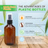 SYNTECSO 12 Pack 2oz Amber Plastic Spray Bottles, Fine Mist Spray Bottles for Essential Oils & Cleaning