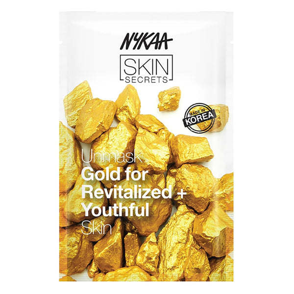 Naturals Skin Secrets Bubble Sheet Mask, Gold, 0.67 oz - Hydrating and Brightening Collagen Boosting Face Mask