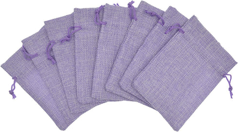 20pcs Burlap Bags with Drawstring - 3.9 x 5.5 inch Linen Gift Bags for Jewelry, Christmas, Wedding Party Favor (Light