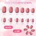 Honoson 720 Pieces Short False Nails - Medium Square Artificial Fake Nails Full Cover Glossy Press on Nails Tips for