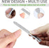 Metal Nail File for Natural Nails, 2 Pack Double Ended Emery Board for Fingernail and Thick Toe Nails, Professional Kit