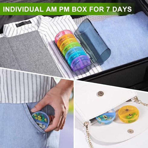 INKULTURE 07 01 Portable Medicine Organizer Box Tablets Container Case Travel Pill Box For days | Multicolor | Pcs