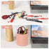 Makeup Brush Holder Organizer, 360° Rotating Multi-Functional Pen Holder for Vanity Storage (Pink)