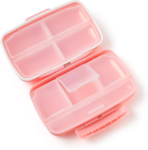 Stylish Pink Silicone Pill Organizer - Large Size for Vitamins & Supplements