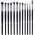 MSQ Eye Makeup Brushes 12pcs, Eyeshadow Makeup Brushes Set with Soft Synthetic Hairs & Real Longer Wood Handle for