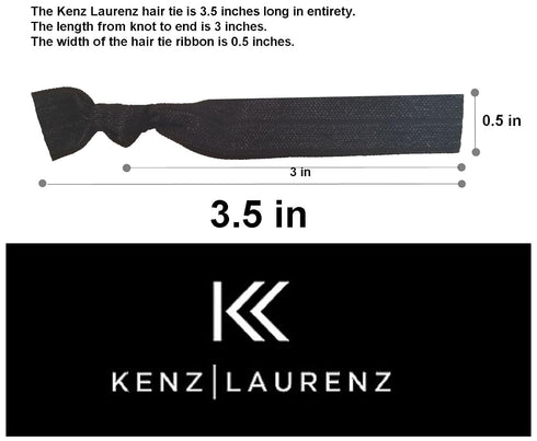 Kenz Laurenz No Crease Hair Ties - Ouchless Ribbon Elastics Ponytail Holders (20 Blonde Ombre)