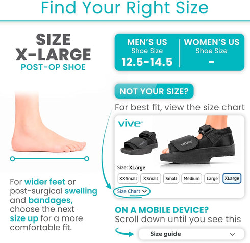 Hammer Vive Offloading Post-Op Shoe - Forefront Wedge Boot for Broken Toe Injury - Non Weight Bearing Medical Recovery