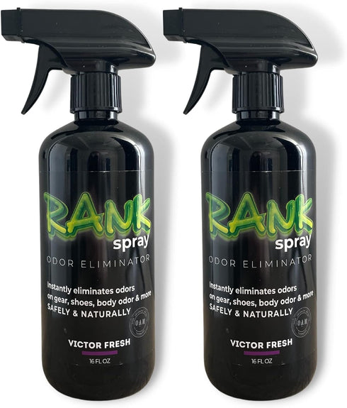 Odor Eliminator for Strong Odor: Banish Body & Sweat Odor from Sports Gear - 2 Bottles of 16 oz Victor Fresh