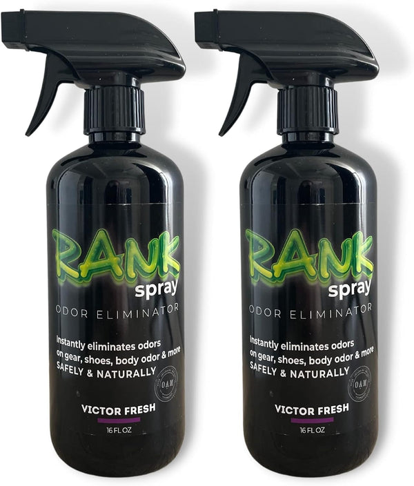 Odor Eliminator for Strong Odor: Banish Body & Sweat Odor from Sports Gear - 2 Bottles of 16 oz Victor Fresh