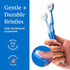 Soft Bristle Tongue Brush for Adults (2 Pack), Ergonomic Handle & Protective Cap, Improve Oral Hygiene & Reduce Bad