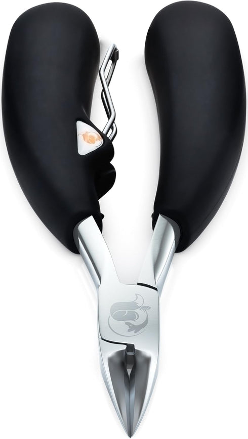 Toenail Clippers for Thick or Ingrown Nails, Heavy-Duty Soft-Grip Nail Nipper with Surgical-Grade Steel Blades