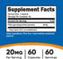 Nutricost PQQ (Pyrroloquinoline Quinone) 20mg, 60 Capsules - Vegetarian Capsules, Non-GMO, Gluten Free