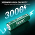 Hixon 1.5V 12Pack 3000mWh Device,1600Cycle,Max 3.8A AA Rechargeable Lithium Batteries, High Capacity Double AA