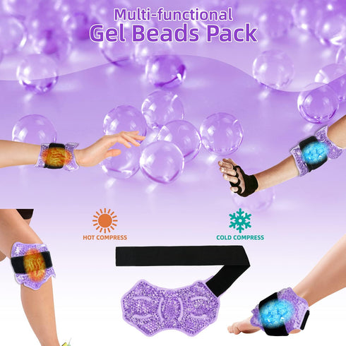 Ankle/Sport Foot Ice Therapy Wrap - Hot Cold Ice Gel Pack with Adjustable Brace for Sprained Ankles and Swelling Feet