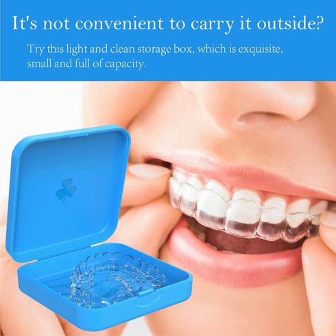 ARGOMAX Retainer Case - 4 Piece Aligner and Braces Box in Blue