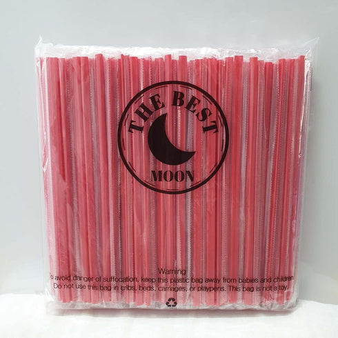 200pcs Heart Shaped Red Straws, Cute Disposable Drinking Straws Individually Wrapped for Valentines Day Party Supplies