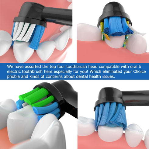 Replacement Toothbrush Heads, 16 Pcs Compatible with Braun Oral b 7000/Pro 1000/9600/5000/3000/8000/Genius and Smart