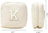 Cute Makeup Bag for Women - Monogram Personalized Initial Makeup Bags Cosmetic Pouch Make Up Case for Women Her Best Friend Friendship Sister Teacher, Birthday Gifts for Women (Letter K, Beige)