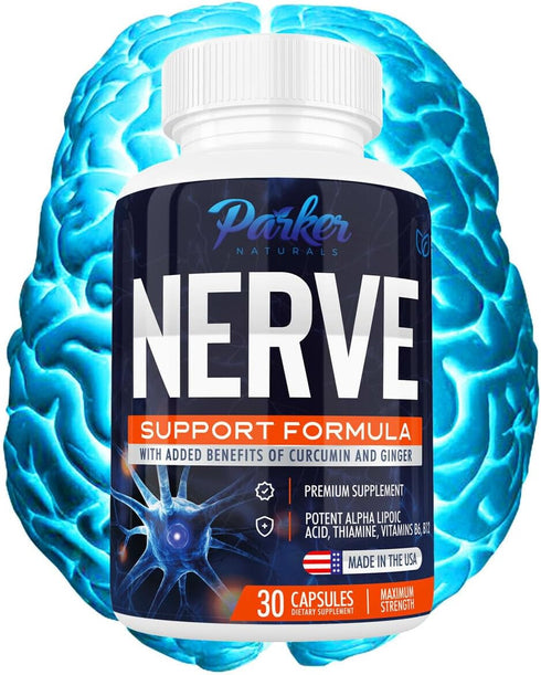 Nerve Support Supplement with Alpha Lipoic Acid 600mg - Neuro Health Supplement, 30 Capsules