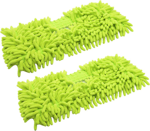 EZ SPARES 2Pcs Replacement Mop for Brush Head - Washable Microfiber Chenille Dust Mop, Strong Water Absorption