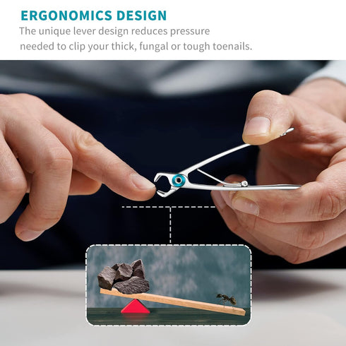SZQHT Extra Wide Jaw Opening Nail Clippers - Thick Nails Cutter for Ingrown Toenail & Fingernails Manicure Set